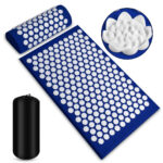 Acupressure Massage Mat With Needles Set Back Massager For Neck Foot Kuznetsov's Applicator Massage Pad Yoga Mat With Pillow - Image 2