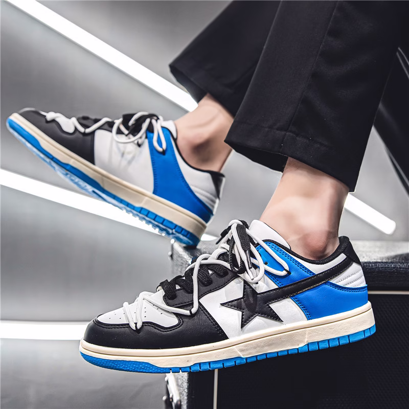 Men's Colorblock Sneakers Low-top Casual Board Shoes - Image 7