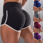 Sexy Solid Color High Waist Sports Running Tight Hip Shorts - Image 6