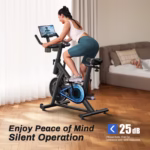 Low Noise Stationary Exercise Bike – Indoor Cycling with Tablet Mount & 270LB Capacity