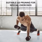 15LB 2 HDRS Rubber Coated Solid Cast Iron Dumbbells - Image 3