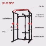 Multi-functional Power Cage Home Adjustable Pullup Squat Rack Capacity Comprehensive Fitness Barbell Rack - Image 5