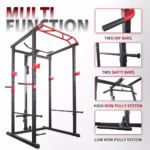Multi-functional Power Cage Home Adjustable Pullup Squat Rack Capacity Comprehensive Fitness Barbell Rack - Image 8