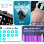 SmartWatch Men Women1.83inch BT Face Heart Rate Fitness Tracker - Image 2