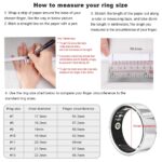 Health Smart Ring, Fitness Tracker, With Heart Rate, Blood Oxygen, Heart Rate Variability, Sleep Monitoring, Step Count, IP68 Compatible With IPhone And Android, No Subscription Fee Required - Image 6