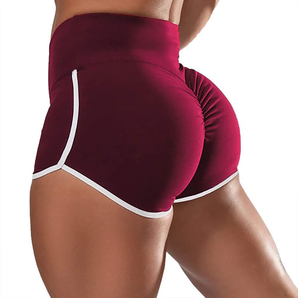 Sexy Solid Color High Waist Sports Running Tight Hip Shorts 11 upload