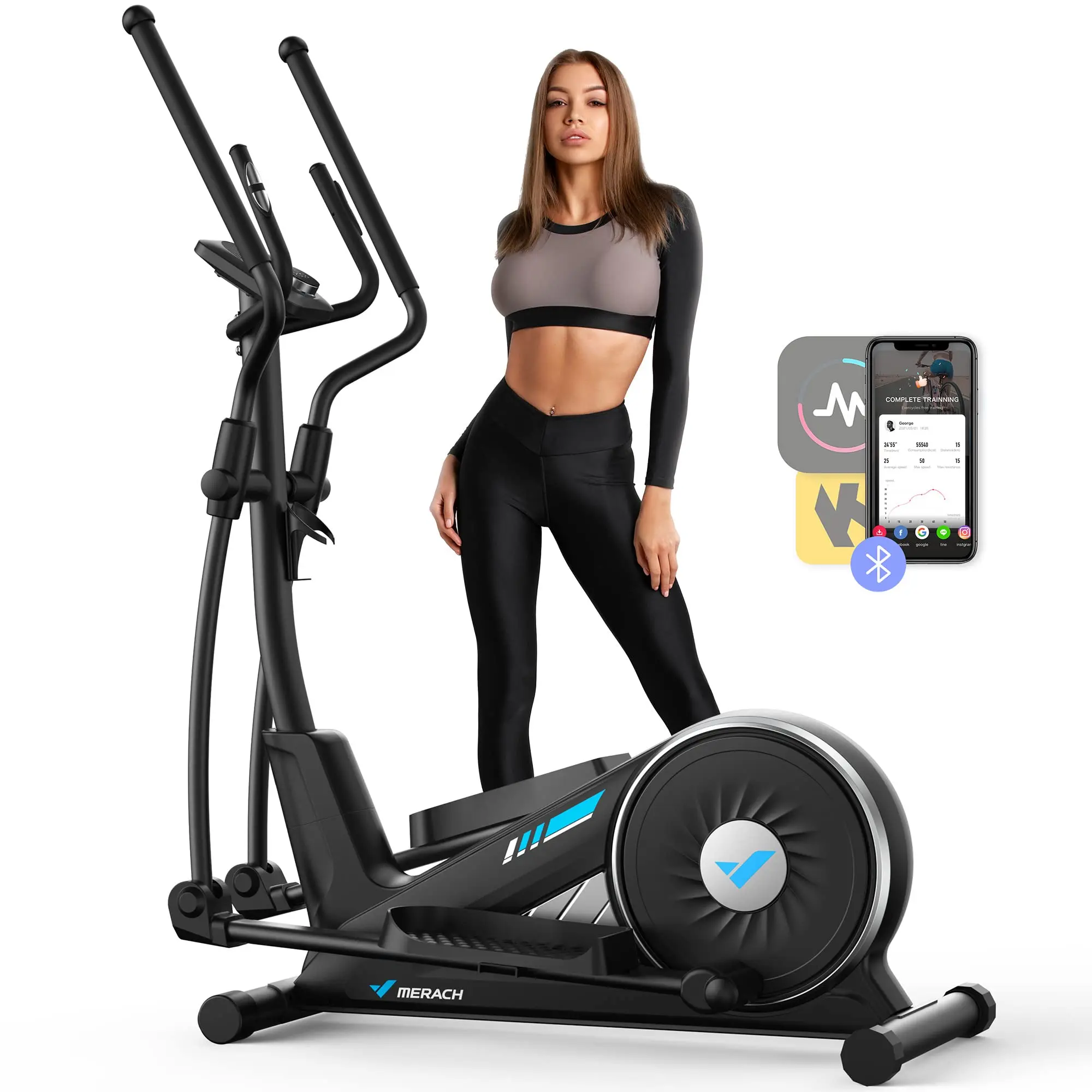 Hyper-Quiet Elliptical Machine – 16 Levels Resistance with App for Home 10 Hyper-Quiet Elliptical Machine – 16 Levels Resistance with App for Home