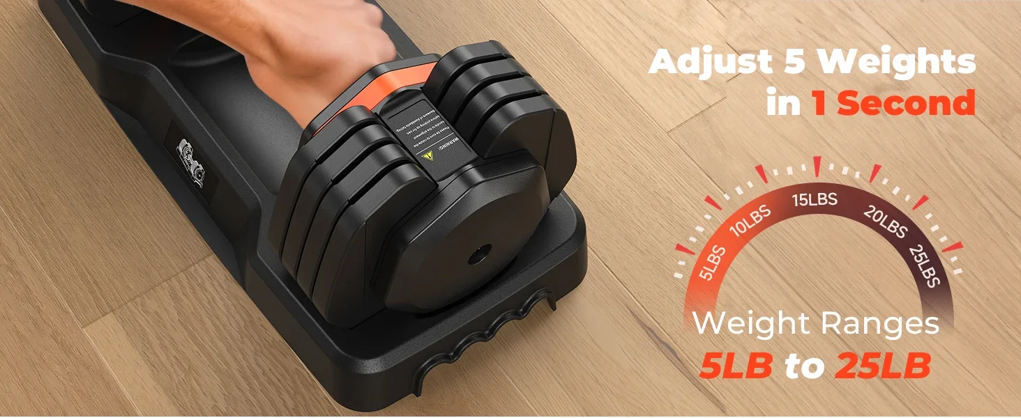 Adjustable Dumbbell Pair 50LBS Dumbbell Anti-Slip Handle 10 Adjustable Dumbbell Pair 50LBS Dumbbell Anti-Slip Handle