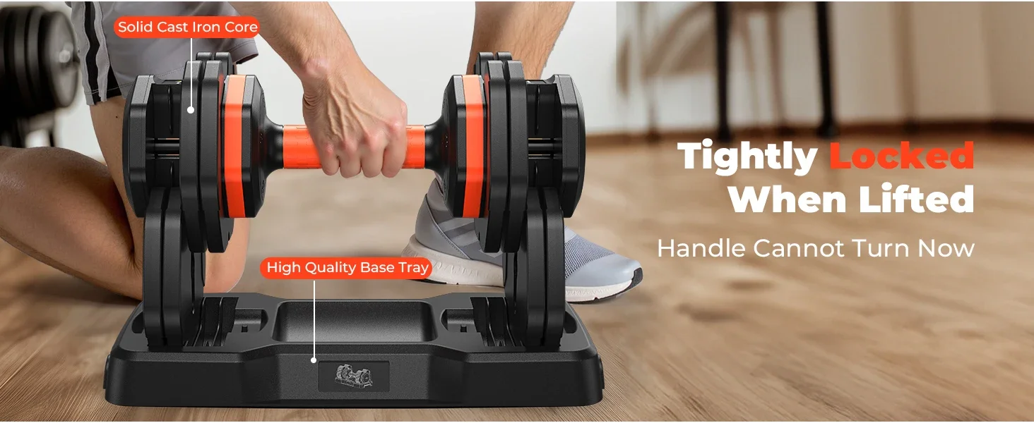 Adjustable Dumbbell Pair 50LBS Dumbbell Anti-Slip Handle 12 Adjustable Dumbbell Pair 50LBS Dumbbell Anti-Slip Handle