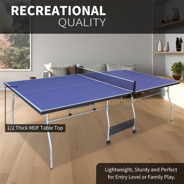 8-foot Medium-sized Table Tennis Table Foldable Portable Set 12 8-foot Medium-sized Table Tennis Table Foldable Portable Set