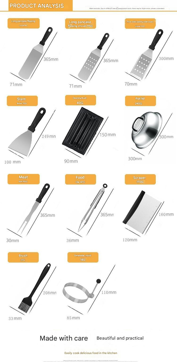 Camping BBQ Outdoor Barbecue Tool Set Stainless Steel Spatula Barbecue Cooking Spatula Combination Grill Set 20 Camping BBQ Outdoor Barbecue Tool Set Stainless Steel Spatula Barbecue Cooking Spatula Combination Grill Set