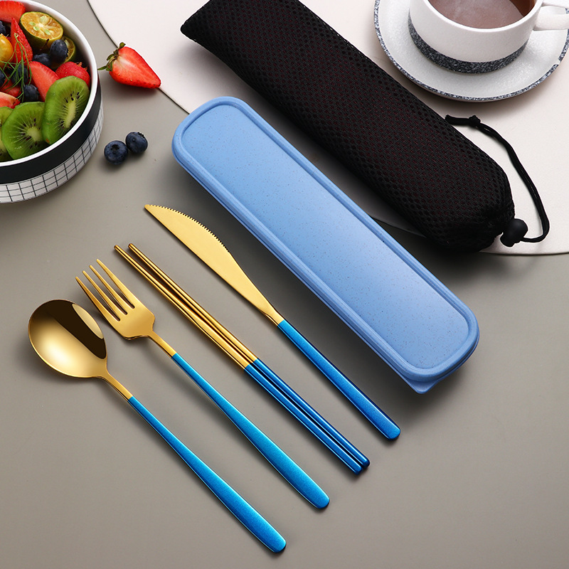304 Dinnerware Set Flatware Kitchen Accessories Camping Travel Sets Gold Knife Fork Spoon Portable Cutlery Sets With Case 19 304 Dinnerware Set Flatware Kitchen Accessories Camping Travel Sets Gold Knife Fork Spoon Portable Cutlery Sets With Case