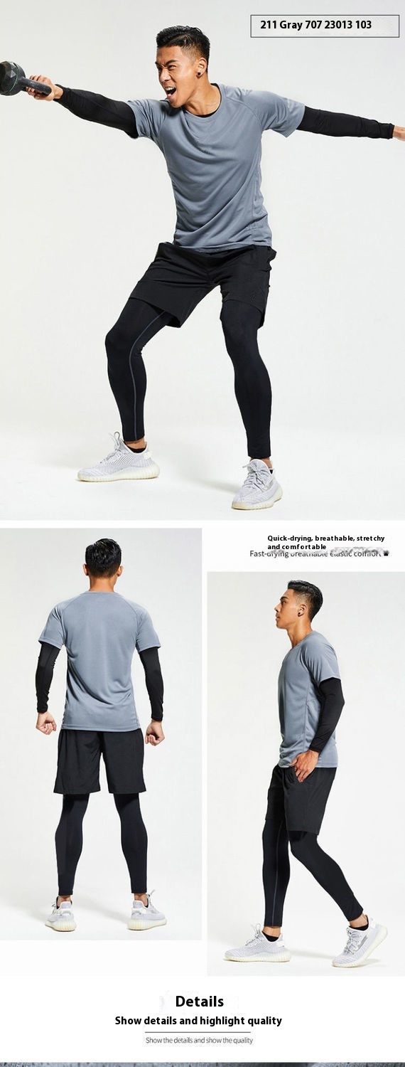 Sports Suit Gym Tights Quick-drying Morning And Night Running Workout Clothes 16 Sports Suit Gym Tights Quick-drying Morning And Night Running Workout Clothes