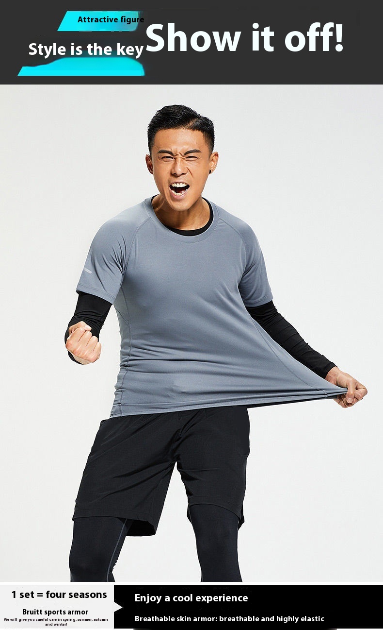 Sports Suit Gym Tights Quick-drying Morning And Night Running Workout Clothes 17 Sports Suit Gym Tights Quick-drying Morning And Night Running Workout Clothes