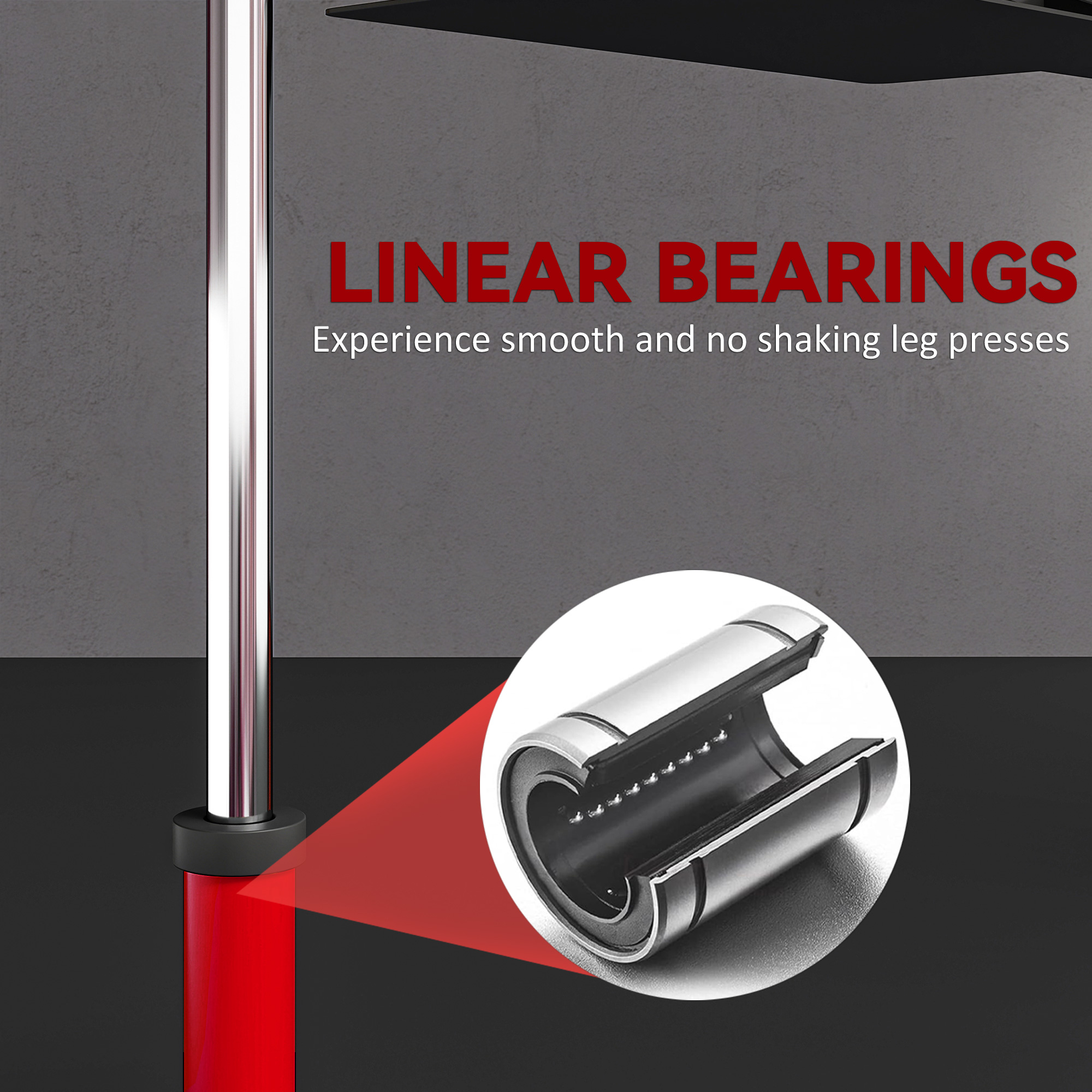 Vertical Leg Press Machine with Adjustable Leg, Back, and Head Positions, 1" Standard Plate Compatible, Red 15 Product Image