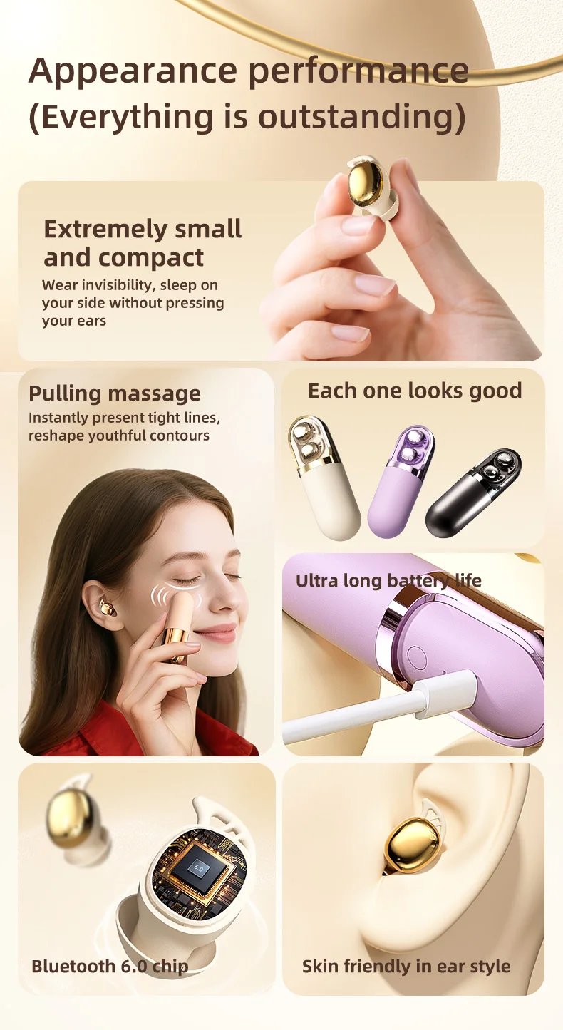 Vibration Roller Earphones Bluetooth Touch Control 8 Vibration Roller Earphones Bluetooth Touch Control