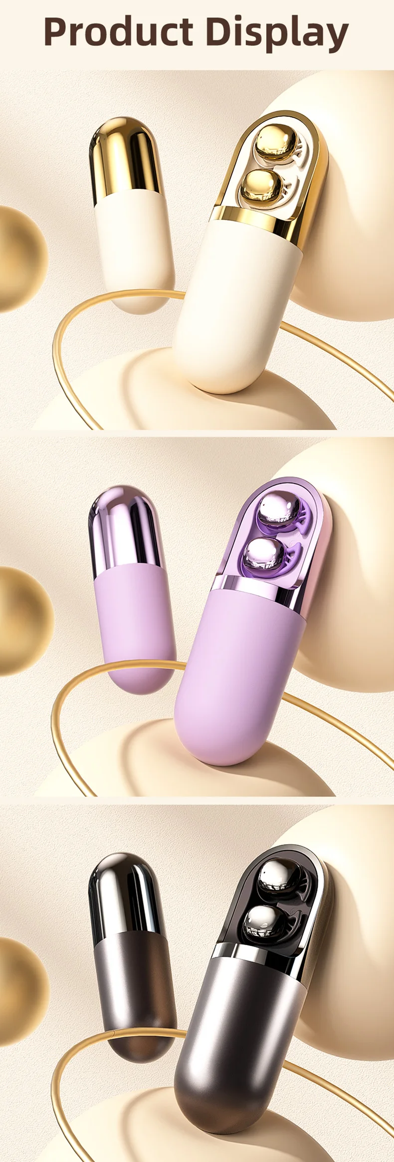 Vibration Roller Earphones Bluetooth Touch Control 21 Vibration Roller Earphones Bluetooth Touch Control