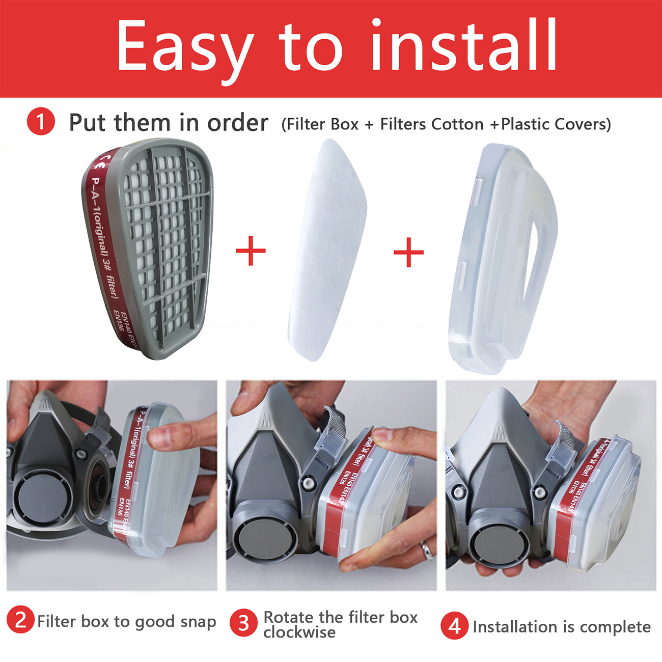 7in1 Half Face Gas Mask Facepiece Spray Painting Respirator Reusable Safety Suit For 6200 With Filter Chemical And Other Work Protection 11 7in1 Half Face Gas Mask Facepiece Spray Painting Respirator Reusable Safety Suit For 6200 With Filter Chemical And Other Work Protection