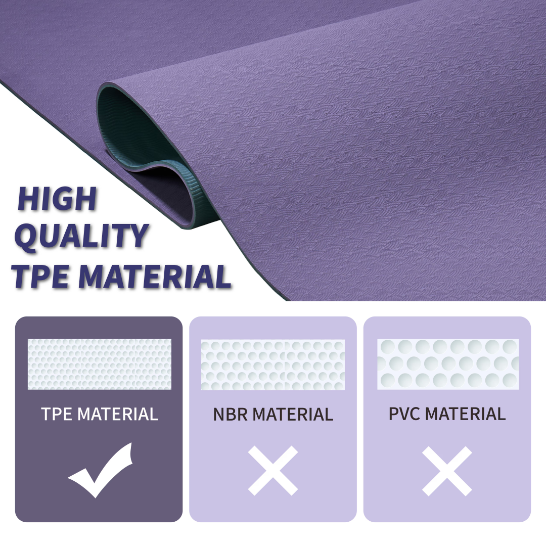 Yoga Mat, Exercise Yoga Mat With Non-Slip Design, Professional TPE Exericise Mat, 72 X 24 Multi-Purpose Workout Mat For Women, Pilates Fitness And Floor Exercises 21 Yoga Mat, Exercise Yoga Mat With Non-Slip Design, Professional TPE Exericise Mat, 72 X 24 Multi-Purpose Workout Mat For Women, Pilates Fitness And Floor Exercises