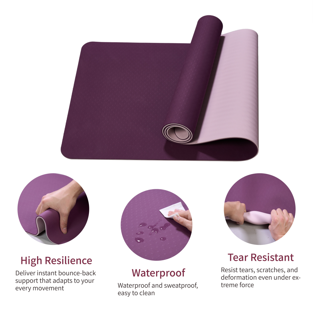 Yoga Mat, Exercise Yoga Mat With Non-Slip Design, Professional TPE Exericise Mat, 72X 24 Multi-Purpose Workout Mat For Women, Pilates Fitness And Floor Exercises 20 Yoga Mat, Exercise Yoga Mat With Non-Slip Design, Professional TPE Exericise Mat, 72X 24 Multi-Purpose Workout Mat For Women, Pilates Fitness And Floor Exercises