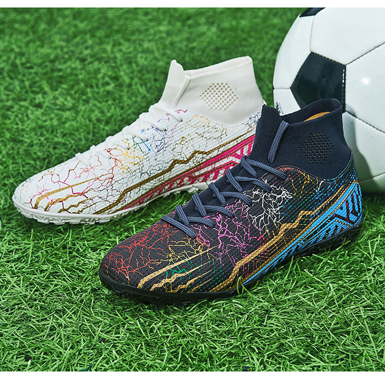High-top Youth Spike Turf Soccer Shoes 12 High-top Youth Spike Turf Soccer Shoes