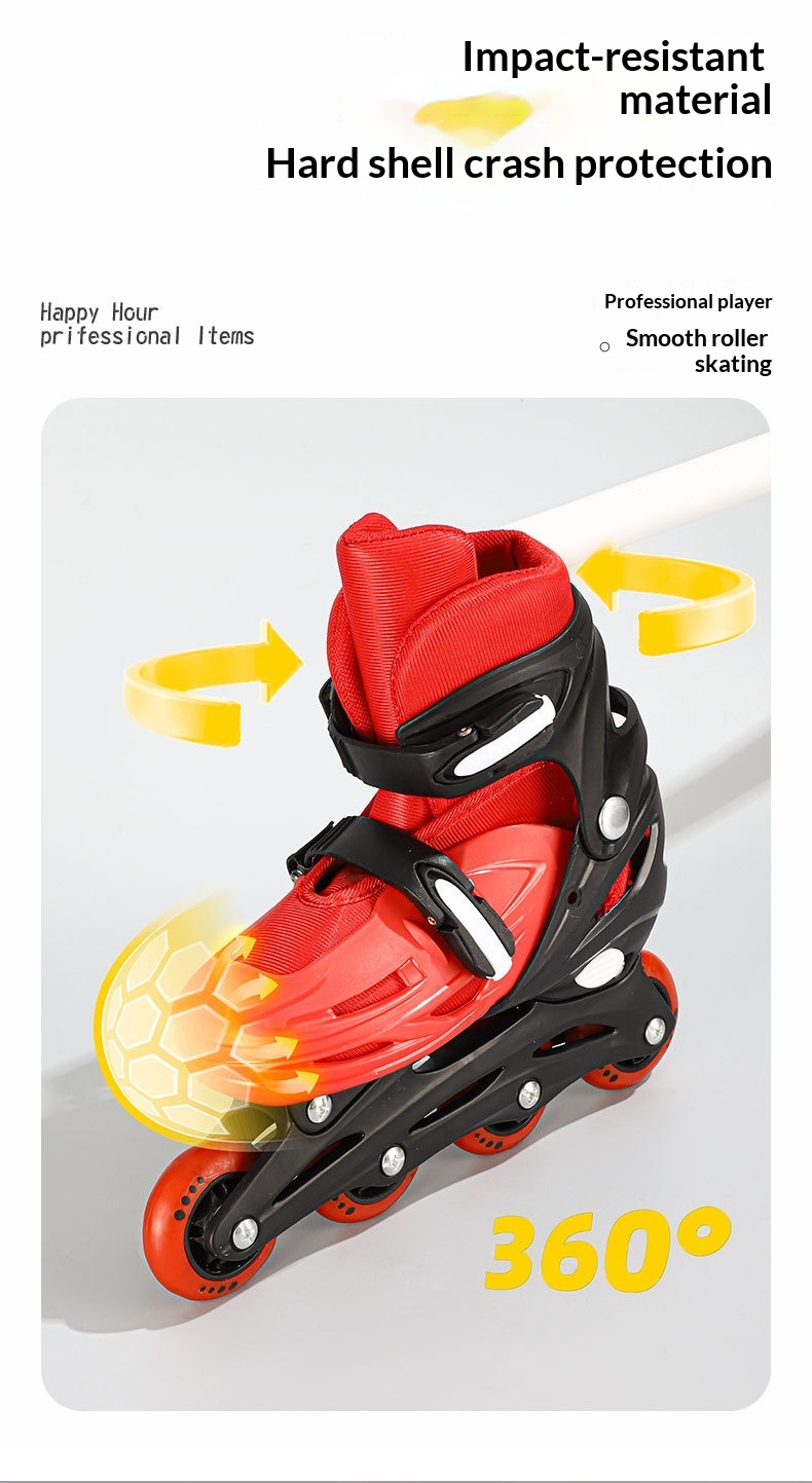 Kids Inline Skate Full Set With Multi-Adjustable Size Options 13 Kids Inline Skate Full Set With Multi-Adjustable Size Options