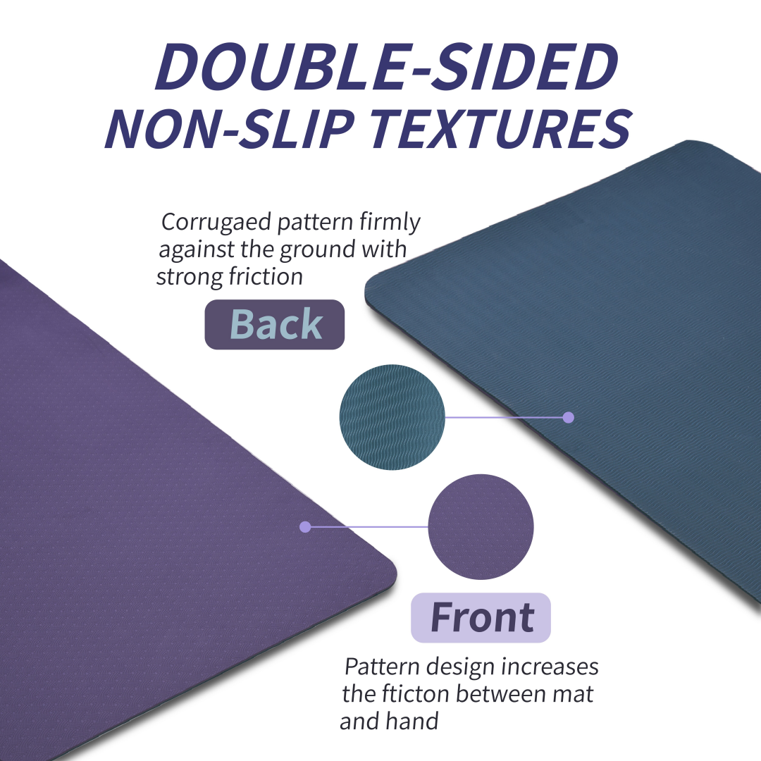 Yoga Mat, Exercise Yoga Mat With Non-Slip Design, Professional TPE Exericise Mat, 72 X 24 Multi-Purpose Workout Mat For Women, Pilates Fitness And Floor Exercises 12 Yoga Mat, Exercise Yoga Mat With Non-Slip Design, Professional TPE Exericise Mat, 72 X 24 Multi-Purpose Workout Mat For Women, Pilates Fitness And Floor Exercises