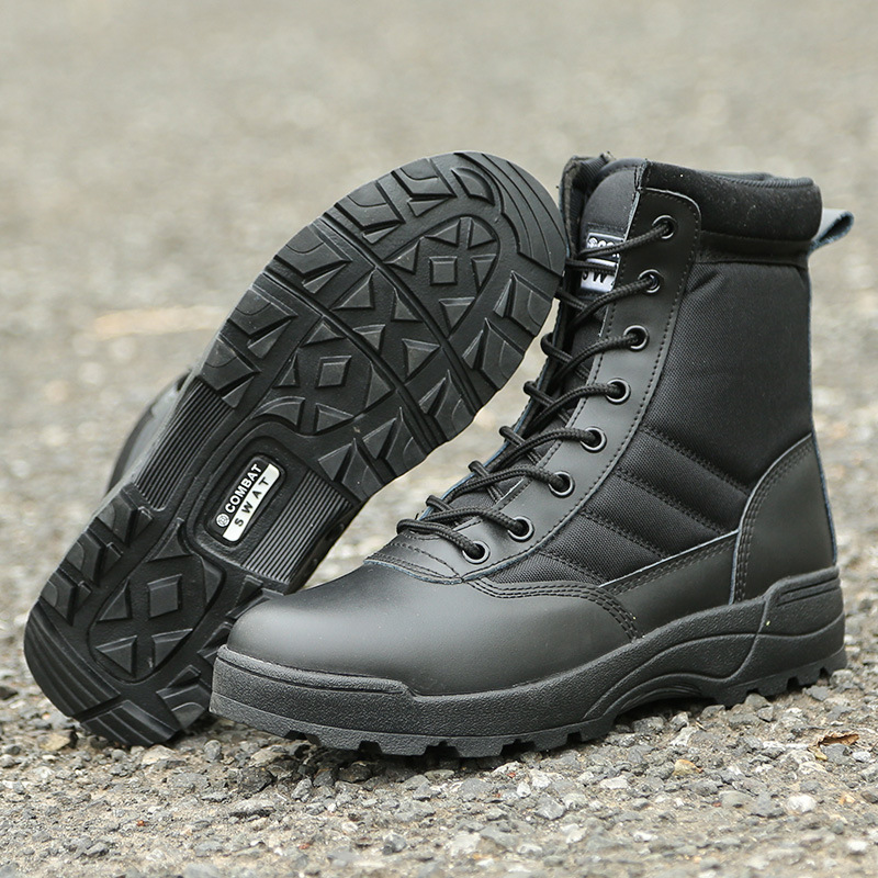 Combat Boots Tactical Black High-top Outdoor Boots 9 Combat Boots Tactical Black High-top Outdoor Boots