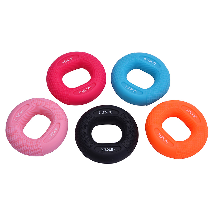 Silicone Adjustable Handle 20-80 Pounds Grip Ring Finger Forearm Trainer 11 Silicone Adjustable Handle 20-80 Pounds Grip Ring Finger Forearm Trainer