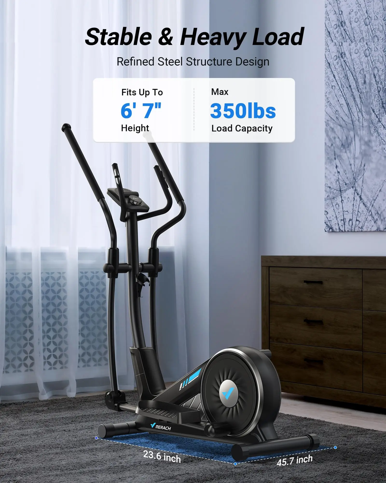 Hyper-Quiet Elliptical Machine – 16 Levels Resistance with App for Home 15 Hyper-Quiet Elliptical Machine – 16 Levels Resistance with App for Home