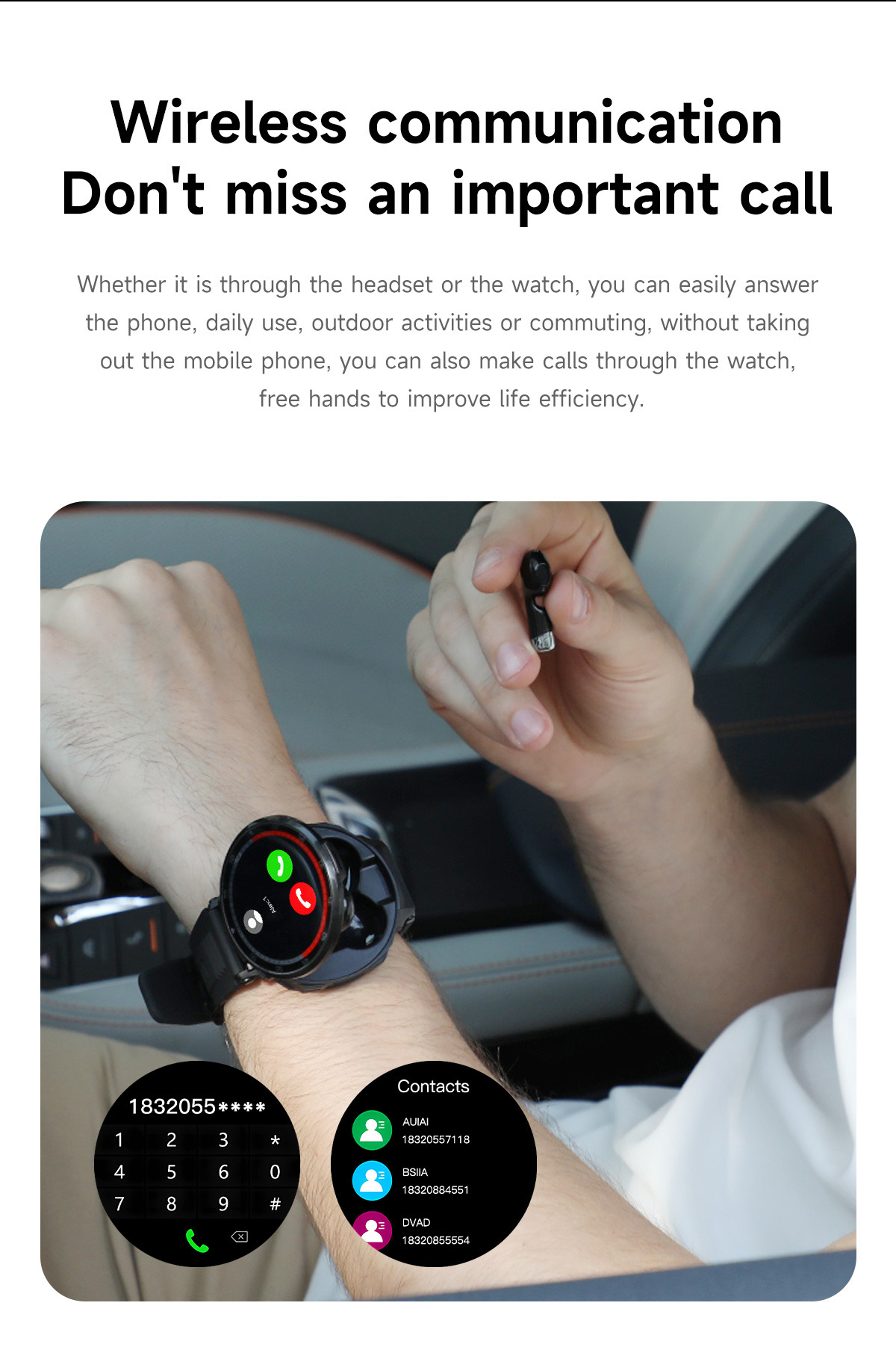 D11 Men's Headset 2-in-1 Smart Call Watch Heart Rate Blood Pressure Sleep Monitoring NFC Access Control 42 D11 Men's Headset 2-in-1 Smart Call Watch Heart Rate Blood Pressure Sleep Monitoring NFC Access Control