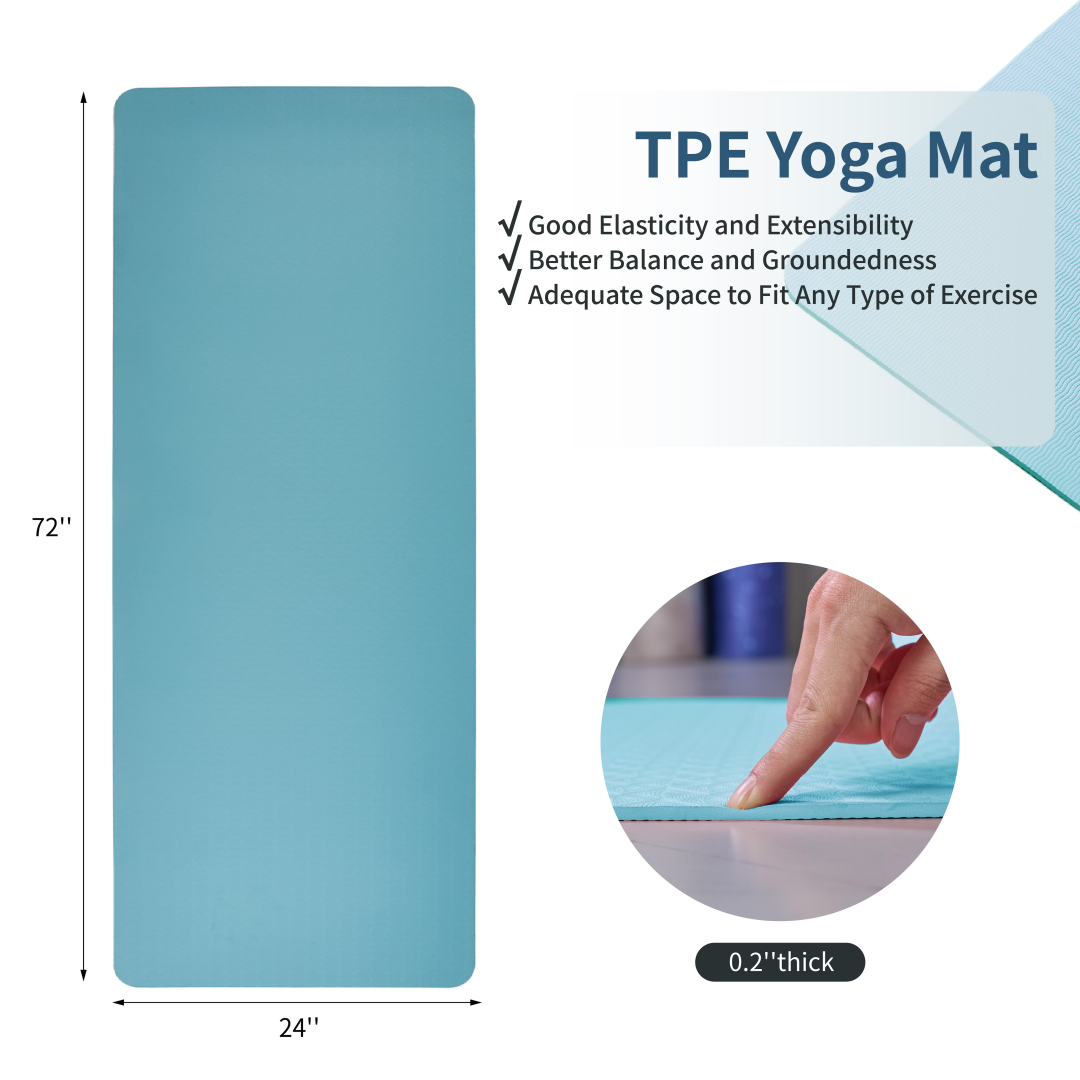 Professional TPE Yoga Mat - 72" Non-Slip Exercise Mat 35 Professional TPE Yoga Mat - 72" Non-Slip Exercise Mat