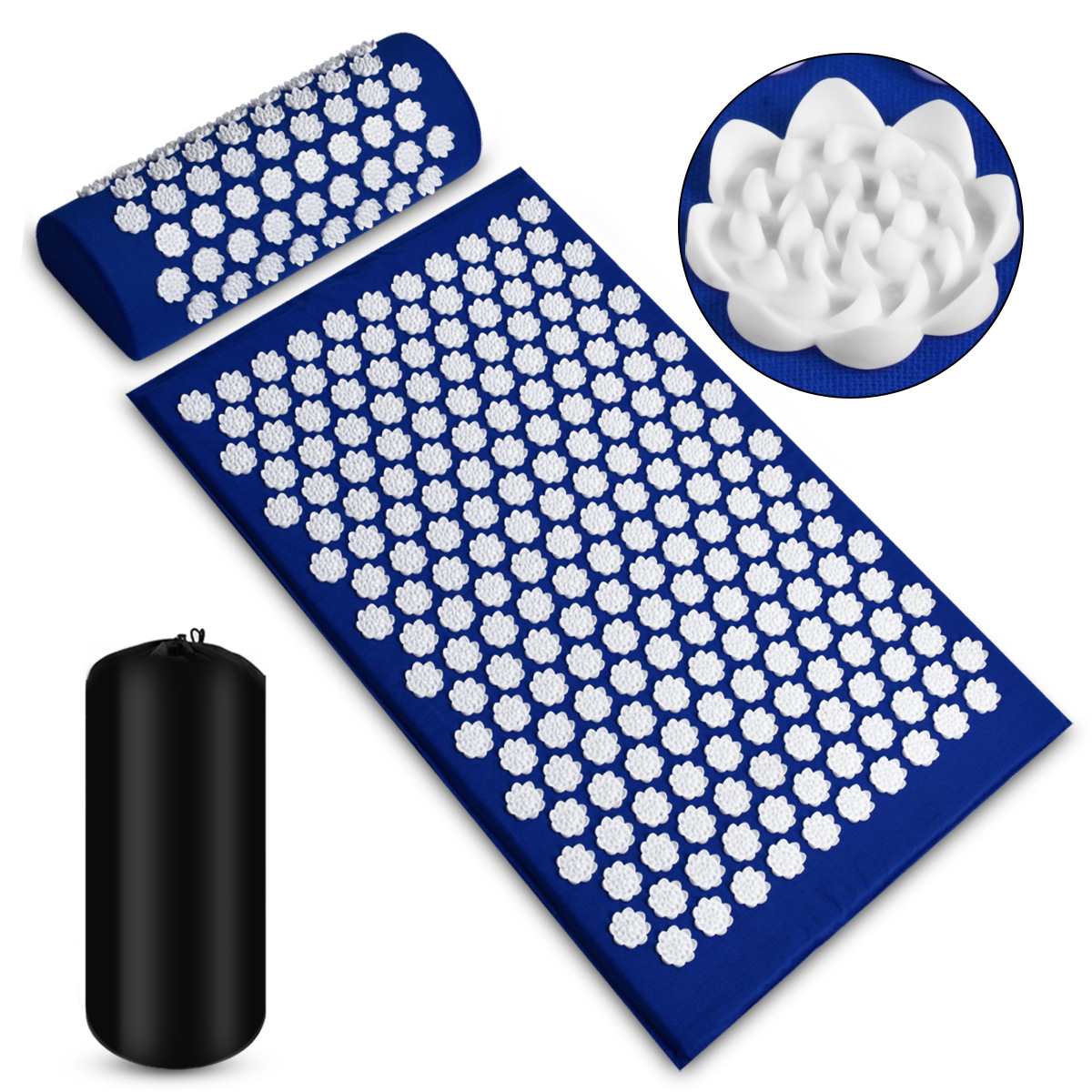 Acupressure Massage Mat With Needles Set Back Massager For Neck Foot Kuznetsov's Applicator Massage Pad Yoga Mat With Pillow 23 Acupressure Massage Mat With Needles Set Back Massager For Neck Foot Kuznetsov's Applicator Massage Pad Yoga Mat With Pillow
