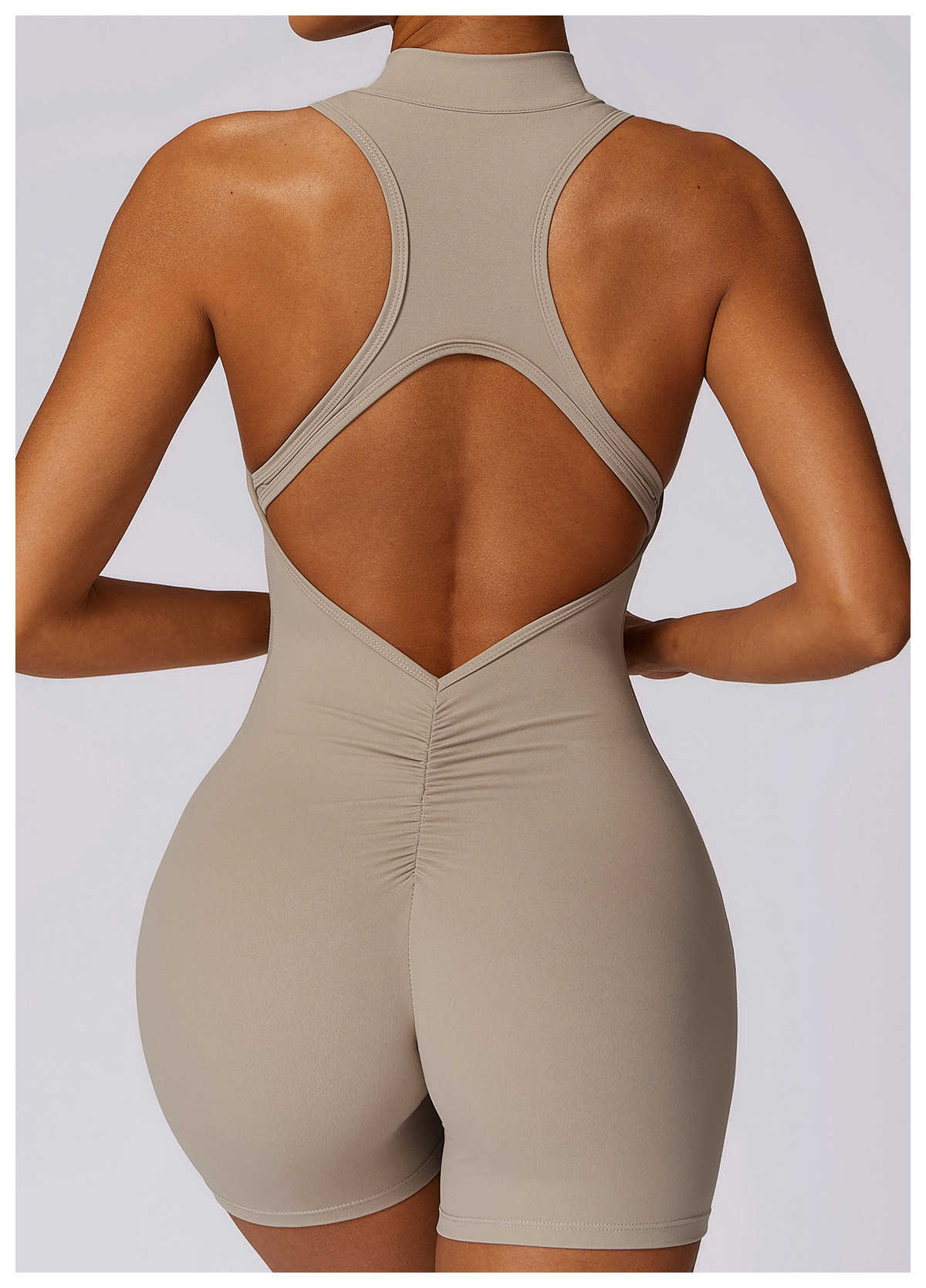 Fitness Yoga Jumpsuit With Zipper Summer Backless Shorts Jumpsuit Bodysuit For Women Clothing 81 Fitness Yoga Jumpsuit With Zipper Summer Backless Shorts Jumpsuit Bodysuit For Women Clothing