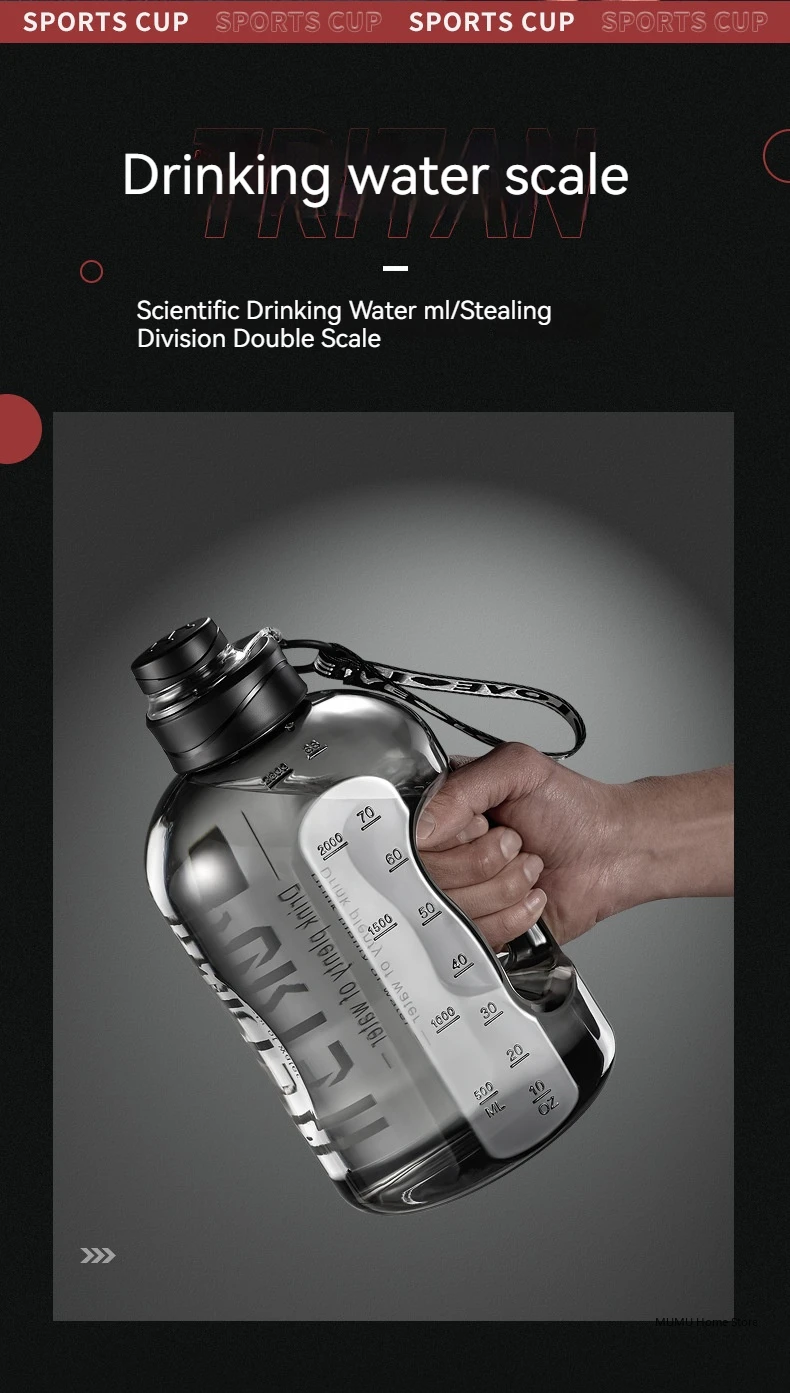 Large Capacity Sports Water Bottle 1.7L / 2.7L / 4L / 5L 57 Large Capacity Sports Water Bottle 1.7L / 2.7L / 4L / 5L