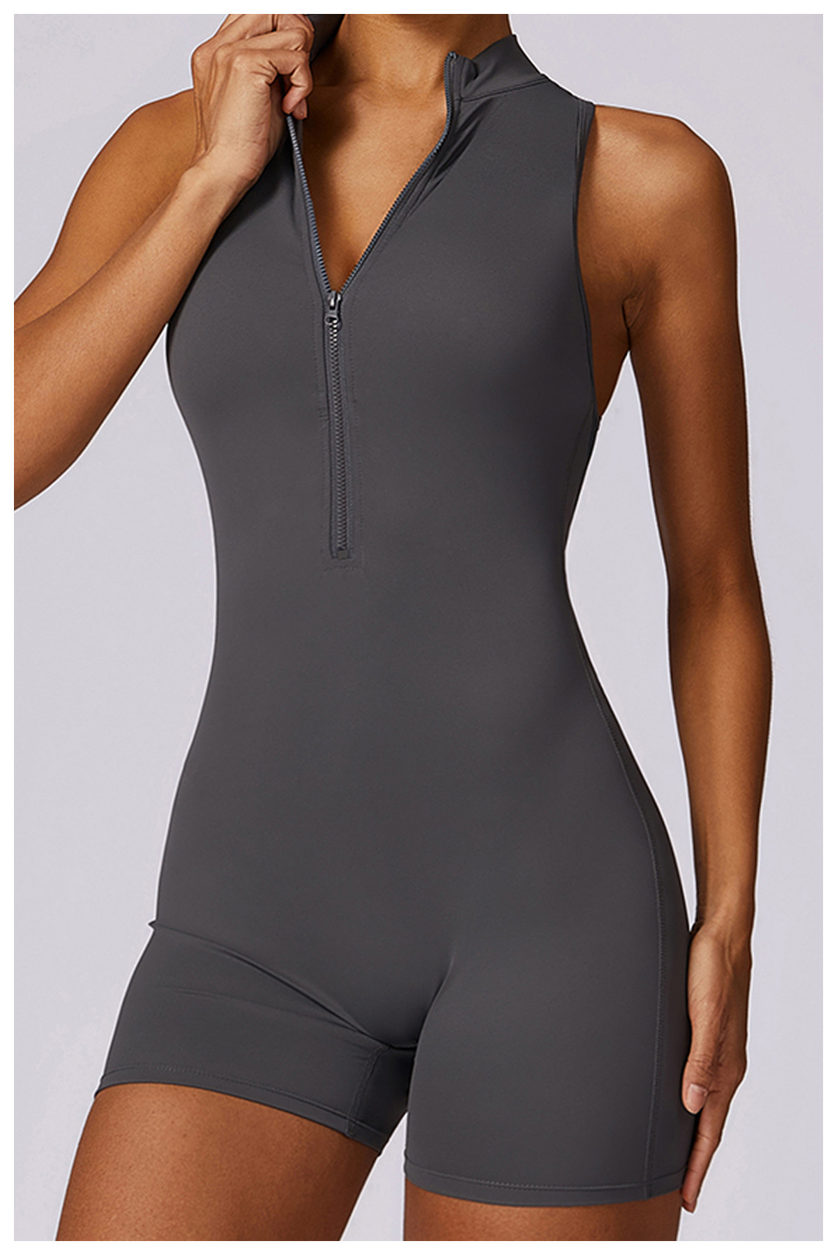 Fitness Yoga Jumpsuit With Zipper Summer Backless Shorts Jumpsuit Bodysuit For Women Clothing 13 Fitness Yoga Jumpsuit With Zipper Summer Backless Shorts Jumpsuit Bodysuit For Women Clothing