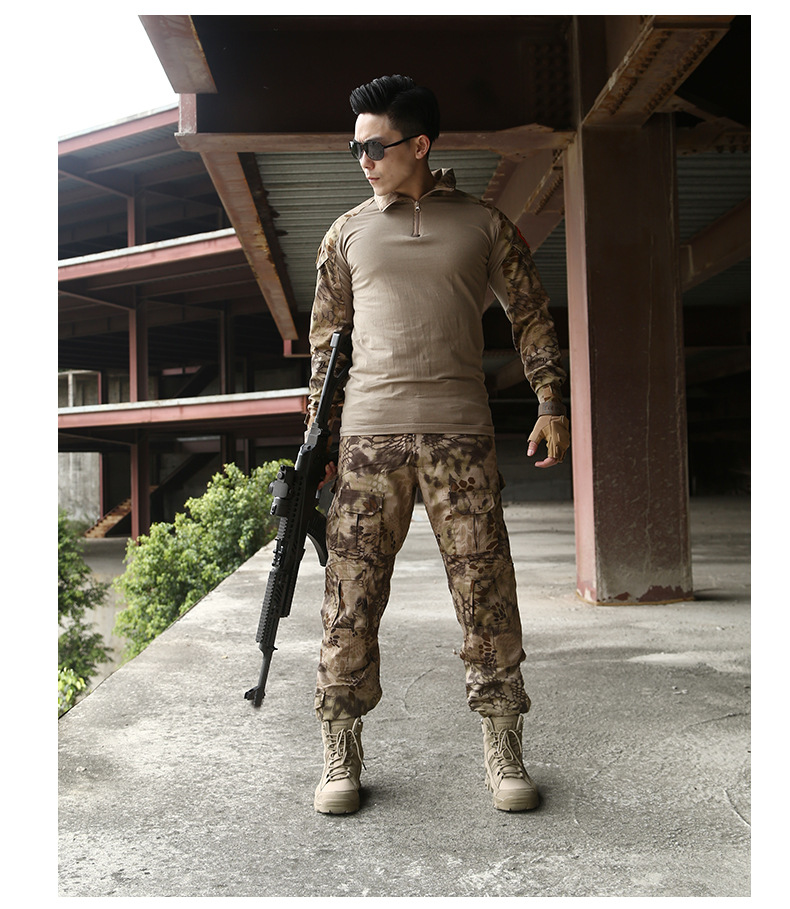 Men's Khaki & Brown Outdoor Tactical Combat Boots 41 undefined