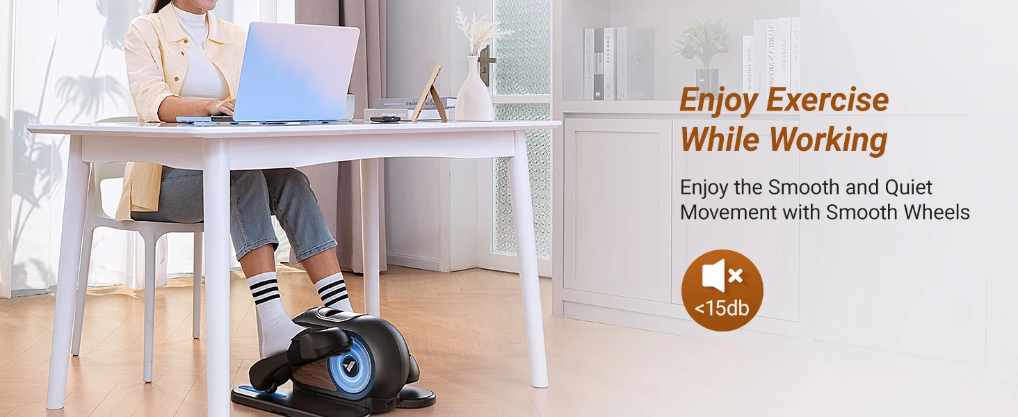 Under Desk Elliptical Machine – Quiet & Portable Seated Leg Exerciser with 12-Speed Adjustment 7 Under Desk Elliptical Machine – Quiet & Portable Seated Leg Exerciser with 12-Speed Adjustment