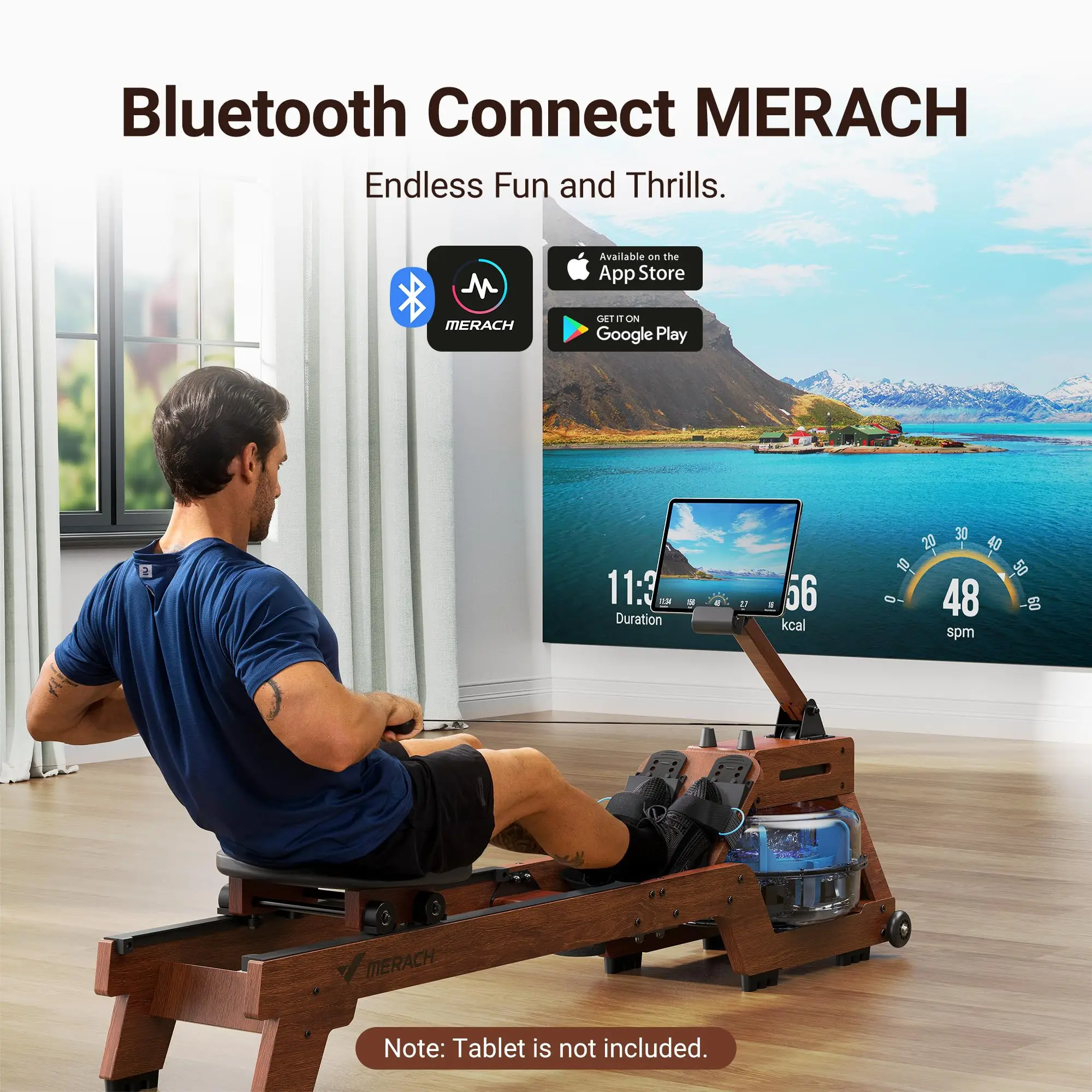 Water Rowing Machine – Solid Wood Design with Bluetooth Monitor & Upgraded Seat Cushion 20 Water Rowing Machine – Solid Wood Design with Bluetooth Monitor & Upgraded Seat Cushion