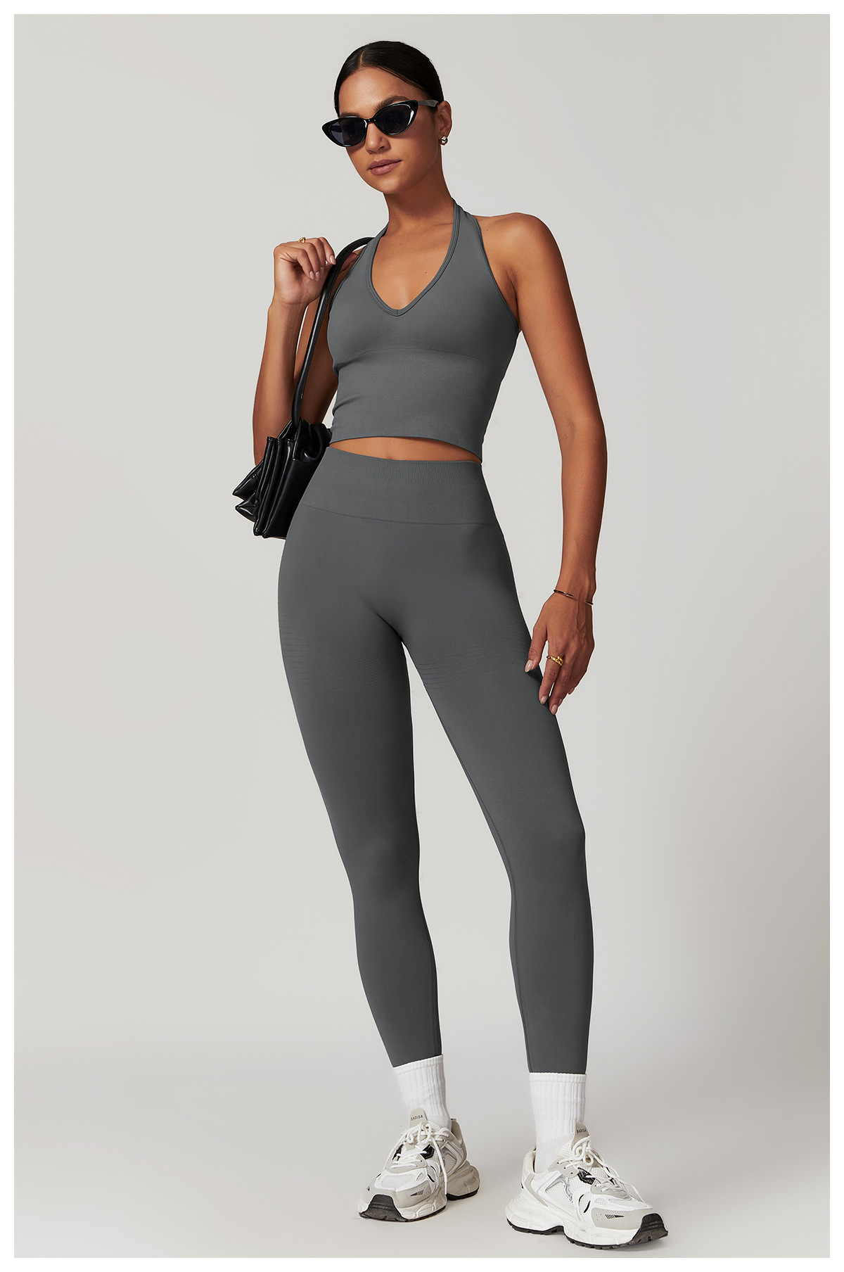 Women's Halter Cropped Top Beauty Back Yoga Bra Seamless Fitness Sports Vest 88 Women's Halter Cropped Top Beauty Back Yoga Bra Seamless Fitness Sports Vest