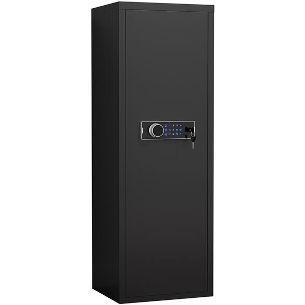 Heavy, Large 5-8 Guns, Black Gun Cabinet With Electronic PIN Keypad Lock, Unassembled Metal Rifle Safety Cabinet 8 Heavy, Large 5-8 Guns, Black Gun Cabinet With Electronic PIN Keypad Lock, Unassembled Metal Rifle Safety Cabinet