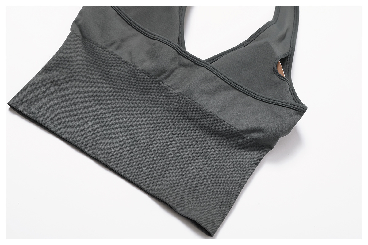 Women's Halter Cropped Top Beauty Back Yoga Bra Seamless Fitness Sports Vest 97 Women's Halter Cropped Top Beauty Back Yoga Bra Seamless Fitness Sports Vest