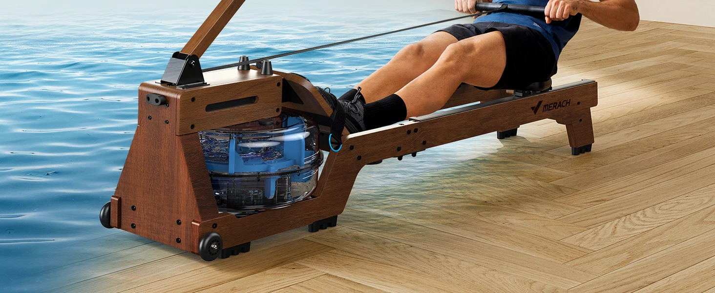 Water Rowing Machine – Solid Wood Design with Bluetooth Monitor & Upgraded Seat Cushion 50 Water Rowing Machine – Solid Wood Design with Bluetooth Monitor & Upgraded Seat Cushion