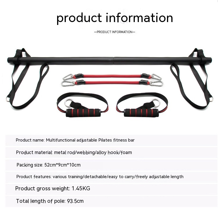 Pilates Bar Kit With Resistance Bands 53 Pilates Bar Kit With Resistance Bands