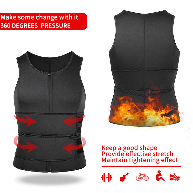 Fitness Men Shapewear Sauna Vest Waist Trainer Double Belt Sweat Shirt Corset Top Body Shaper 21 Fitness Men Shapewear Sauna Vest Waist Trainer Double Belt Sweat Shirt Corset Top Body Shaper