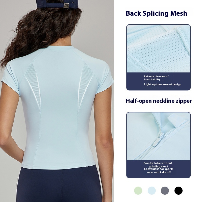 Yoga Clothes Short-sleeved Top High-grade Summer Slim Fit 11 Yoga Clothes Short-sleeved Top High-grade Summer Slim Fit