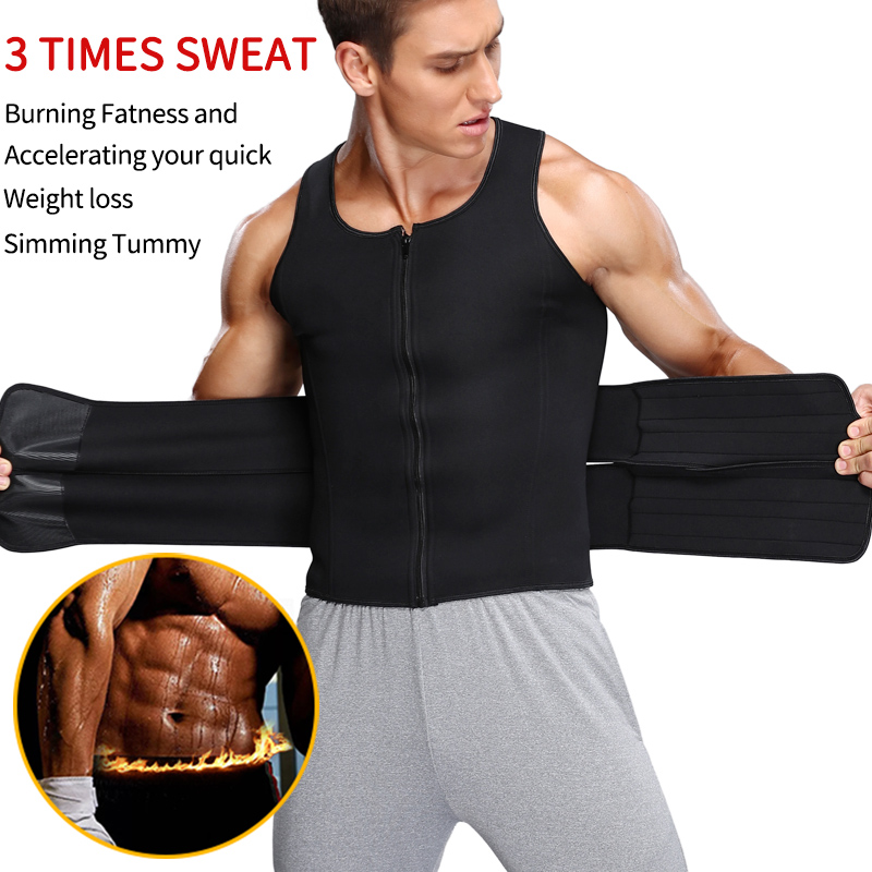 Fitness Men Shapewear Sauna Vest Waist Trainer Double Belt Sweat Shirt Corset Top Body Shaper 48 Fitness Men Shapewear Sauna Vest Waist Trainer Double Belt Sweat Shirt Corset Top Body Shaper
