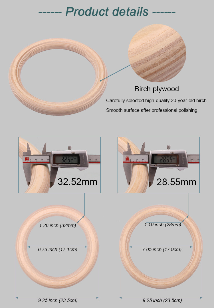 Birch Rings Fitness Rings Gymnastics Rings 5 Birch Rings Fitness Rings Gymnastics Rings