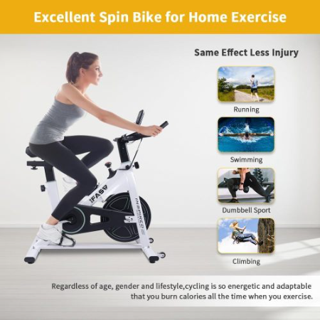 Stationary Bikes For Home Spin Indoor Exercise Bike With LCD Monitor And Comfortable Seat Cushion For Home Gym Cardio Fitness Training 8 Stationary Bikes For Home Spin Indoor Exercise Bike With LCD Monitor And Comfortable Seat Cushion For Home Gym Cardio Fitness Training