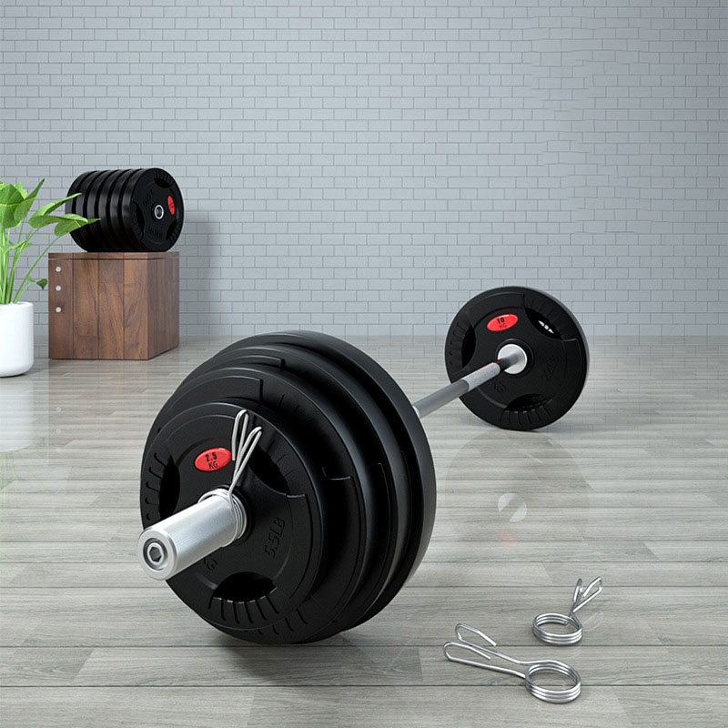 Rubber Covered Men's Barbell Set 8 Rubber Covered Men's Barbell Set
